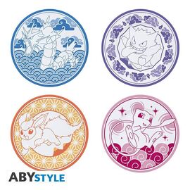POKEMON - Set of 4 Plates - Japanese Style / Fan Shop and Merchandise |  Techbox
