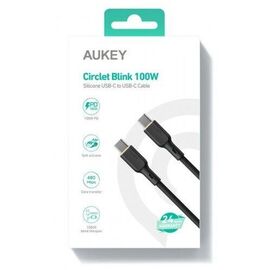 AUKEY CB-SCC101 USB-C Type-C Power Delivery PD 100W 5A 1m Silikon Black | Techbox