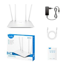 Cudy WR1200 wireless router Fast Ethernet Dual-band (2.4 GHz / 5 GHz) White | Techbox
