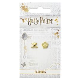 Harry Potter Chocolate Frog gold plated stud earrings