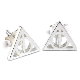 Harry Potter Deathly Hallows silver earrings