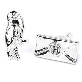 Harry Potter Hedwig and Letter silver plated stud earrings