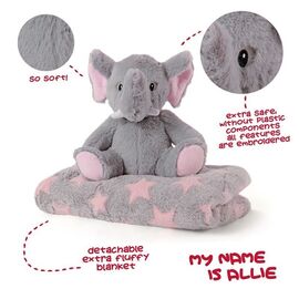 Allie Elephant Soft blanket + plush toy 22cm - GIFT|PLUSH TOYS - Λεπτομέρειες προϊόντος