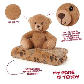 Teddy Bear Soft blanket + plush toy 22cm - GIFT|PLUSH TOYS - Λεπτομέρειες προϊόντος