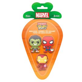 Carrot Pocket POP blister 3 figures Marvel Spiderman Hulk Iron Man - Funko POP - Collectibles - Techbox
