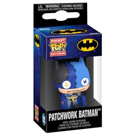 Pocket POP Keychain DC Comics ?Patchwork Batman - Keychains - Gifts - Techbox