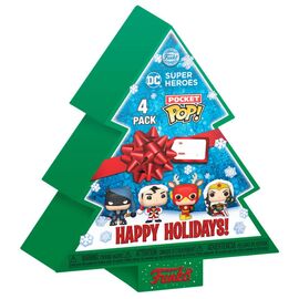 Pocket POP pack 4 figures DC Comics Happy Holidays - Funko POP - Collectibles - Techbox
