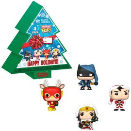 Pocket POP pack 4 figures DC Comics Happy Holidays - Funko POP - Collectibles - Techbox
