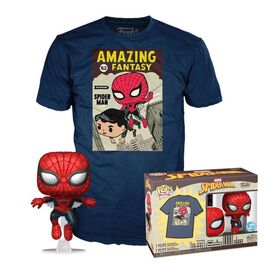 Set figure POP & Tee Marvel Spiderman Comic Cover - Funko POP - Collectibles - Techbox