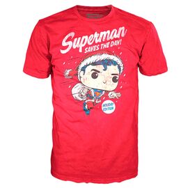 Set figure POP & Tee Back DC Comics Superman Exclusive Flocked - Funko POP - Collectibles - Techbox