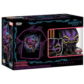 Set figure POP & Tee Marvel Wakanda Forever Black Panther Exclusive - Funko POP - Collectibles - Techbox
