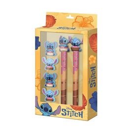 Disney Stitch Pen + Pencil + 4 erasers pack |  Techbox