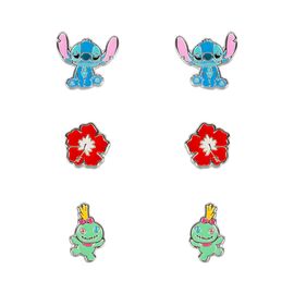 Disney Stitch Set 3 pairs of earrings silver
