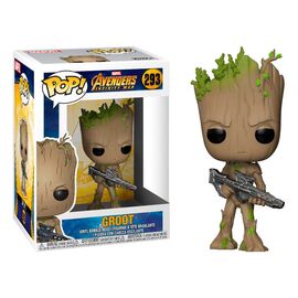 POP figure Marvel Avengers Infinity War Teen Groot with Gun |  Techbox