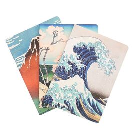 The Great Wave of Kanagawa Hokusai pack 3 A5 notebooks |  Techbox