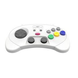 Retro-Bit - SEGA Saturn PRO Controller - White / Video Games and Consoles