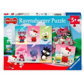 Hello Kitty and Friends Hello Kitty puzzle 3x49pcs - Puzzles - Gifts - Techbox