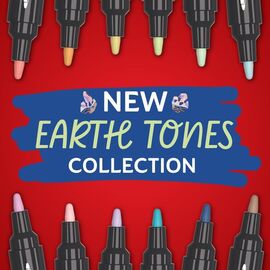 Sharpie - Creative Marker Acrylic Paint Pens - Earth Tones - Bullet Tip - Assorted Colours - 12 Count - SKU 2213421 / Toys
