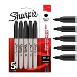 Sharpie - Permanent Markers - Black - 5 Count / Toys