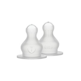 BIBS - Baby Bottle Nipple Round Silicone - Fast Flow - 2 pack / Baby and Children