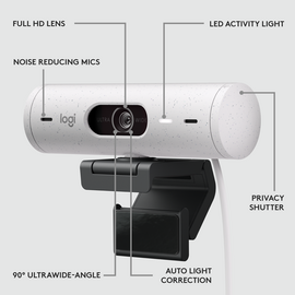 Logitech - Brio 500 Full HD Webcam USB-C OFF-WHITE / Computers - Αταξινόμητα -  - Techbox