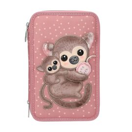 Topmodel - TOPModel Triple Pencil Case JUICY - Dusky Pink with Orange Dots (413323) / Toys |  Techbox