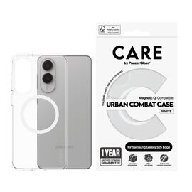 CARE by PanzerGlass - Flagship Case Transparent Urban Combat w. White Qi Compatible Samsung S25 Edge / Electronics - Uncategorized Cases (2) - Cases - Techbox