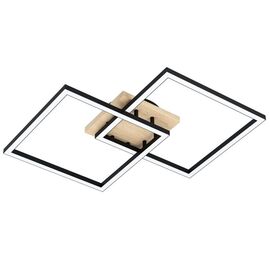 EGLO Lomaltas-Z Smart Ceiling Lamp – Black & Oak – 49.5x77 cm – Tunable White – Zigbee & Bluetooth / Electronics | Techbox