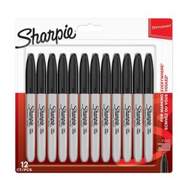 Sharpie - Permanent Marker Fine Black 12-Blister (1996111) / Toys