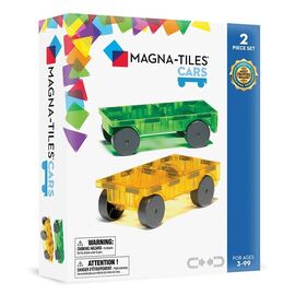MAGNA-TILES - Cars 2 Piece Expansion Set: Green & Yellow (90216) / Toys