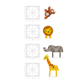 MAGNA-TILES - Safari 25 Piece Set (90220) / Toys