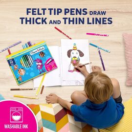 Paper Mate - Children's Colouring Felt Tip Pens 12-Blister (2166507) / Toys