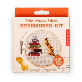 Kikkerland - Cat Mini Cross Stitch Embroidery - (GG269) / Toys