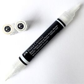 Faber-Castell - Black Edition Shake & Paint Acrylic Markers Set of 2 (Black and White) (285503) / Toys