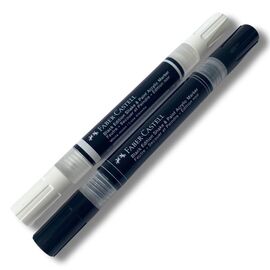 Faber-Castell - Black Edition Shake & Paint Acrylic Markers Set of 2 (Black and White) (285503) / Toys
