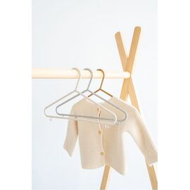3 Sprouts - Wheat Straw Hanger (set of 15) - Cream/Gray/Brown - 20.5 x 29 cm / Baby and Children