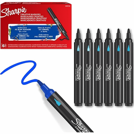 Sharpie - Creative Marker Acrylic Paint Pens - Bullet Tip Water-Based Paint Markers - Parang - 6 Count  (2218115) / Toys