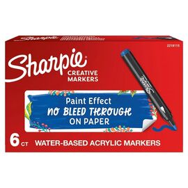Sharpie - Creative Marker Acrylic Paint Pens - Bullet Tip Water-Based Paint Markers - Parang - 6 Count  (2218115) / Toys
