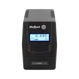 Rebel Nanopower Plus 1000 UPS | Off-line | Sinusoida| 1000VA | 600W  | LCD | USB - UPS & Surge Protectors - Surge Protection - Techbox