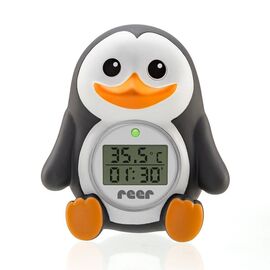 Reer - Bath Thermometer Pingu - Black, White, and Orange - 17 x 4.6 x 9.7 cm / Baby and Children
