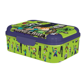 Stor - MINECRAFT Asker Lunch box - 17 x 13.5 x 6.2 cm / Toys |  Techbox
