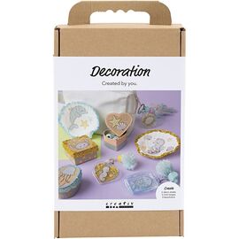 Craft Kit Decoration - Boxes - shells - key rings - pastel colours (977847) / Toys