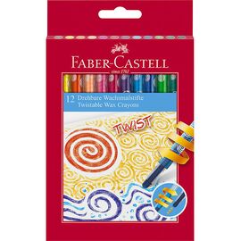 Faber-Castell - Twistable Wax Crayons - Cardboard box of 12 (120003) / Toys |  Techbox