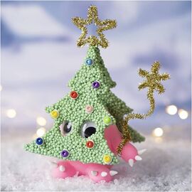 Mini Craft Kit Modelling - Christmas tree monster - assorted colours (977829) / Toys