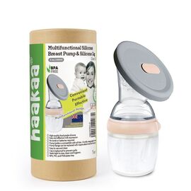 Haakaa - Gen. 3 Silicone Breast Pump & Cap Set - Peach - 160 ml / Baby and Children