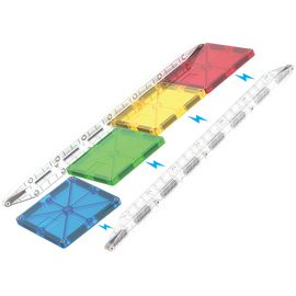 Magna Tiles - Rail Racers Deluxe™ 90 Piece Set (90361) / Toys