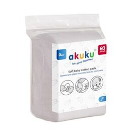 Akuku - Soft Baby Cotton Care Pads - 60 pc - 9x11 cm / Baby and Children