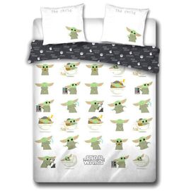 Star Wars The Mandalorian Baby Yoda cotton duvet cover bed 135cm - Merchandise Linens - Various - Techbox
