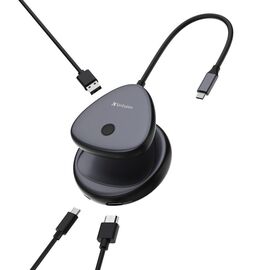 Verbatim - Share My Screen USB-C Wireless Display Adapter 4K w/Hub / Computers