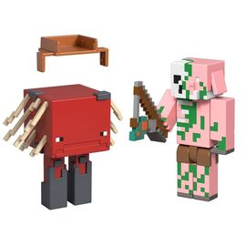 MINECRAFT CORE FIGURE 2-PACK -Zombified Piglin & Minecraft Strider / Toys